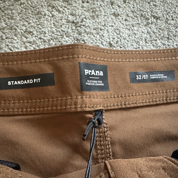 Prana Men’s Stretch Zion Hybrid Short II Size 32 in Sepia 7” inseam Sustainable - Picture 5 of 10